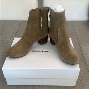 Isabel Marant Brown Suede Ankle Boots